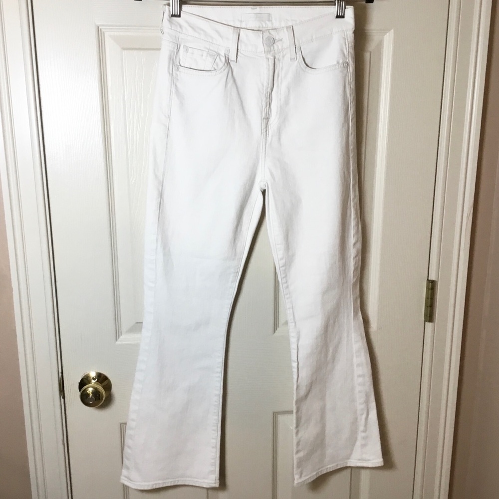 7 For All Mankind Creamy White Flare Jeans - Size 26